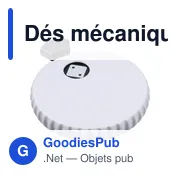 Dés mécaniques en ABS recyclé Cian - Miniature 2