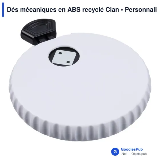Dés mécaniques en ABS recyclé Cian - Image 2