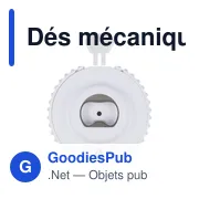 Dés mécaniques en ABS recyclé Cian - Miniature 3