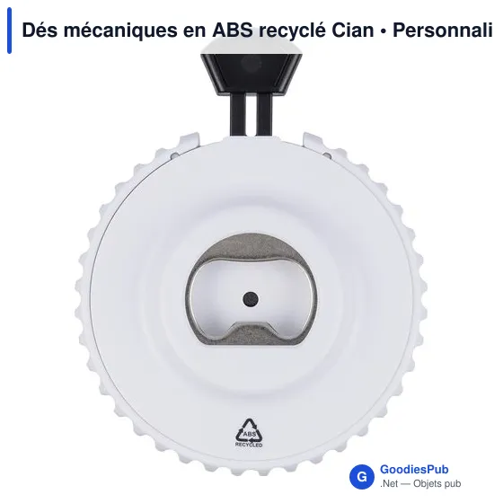 Dés mécaniques en ABS recyclé Cian - Image 3