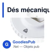 Dés mécaniques en ABS recyclé Cian - Miniature 4