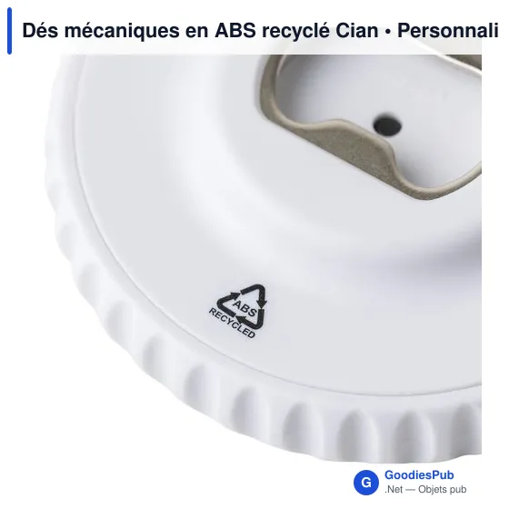 Dés mécaniques en ABS recyclé Cian - Image 4
