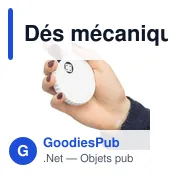 Dés mécaniques en ABS recyclé Cian - Miniature 6