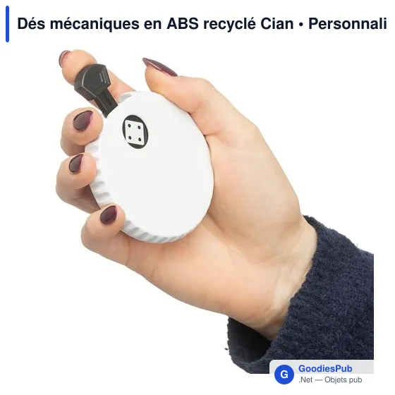 Dés mécaniques en ABS recyclé Cian - Image 6