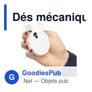 Dés mécaniques en ABS recyclé Cian - Miniature 7