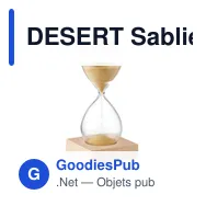 DESERT Sablier en verre 5 minutes - Miniature 1