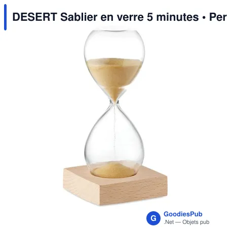 DESERT Sablier en verre 5 minutes