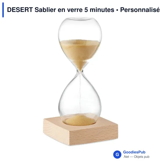 DESERT Sablier en verre 5 minutes - Image 1