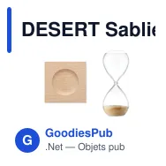 DESERT Sablier en verre 5 minutes - Miniature 2