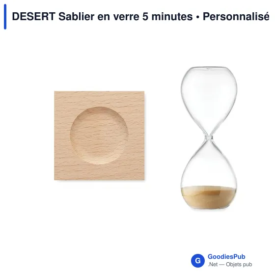 DESERT Sablier en verre 5 minutes - Image 2