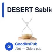 DESERT Sablier en verre 5 minutes - Miniature 3
