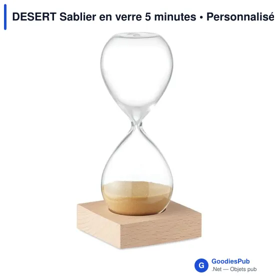 DESERT Sablier en verre 5 minutes - Image 3