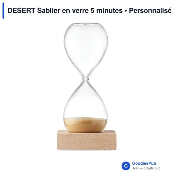 DESERT Sablier en verre 5 minutes - Image 4