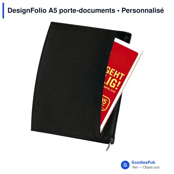 Porte-documents A5 personnalisable DesignFolio avec logo - Image 2
