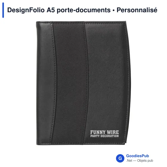 Porte-documents A5 personnalisable DesignFolio avec logo - Image 3