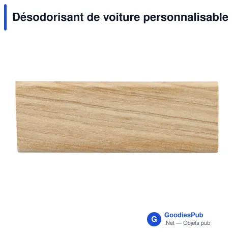 Désodorisant de voiture personnalisable en bois de hêtre - Keziaavec logo