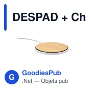 DESPAD + Chargeur sans fil 15W en bambou - Miniature 1