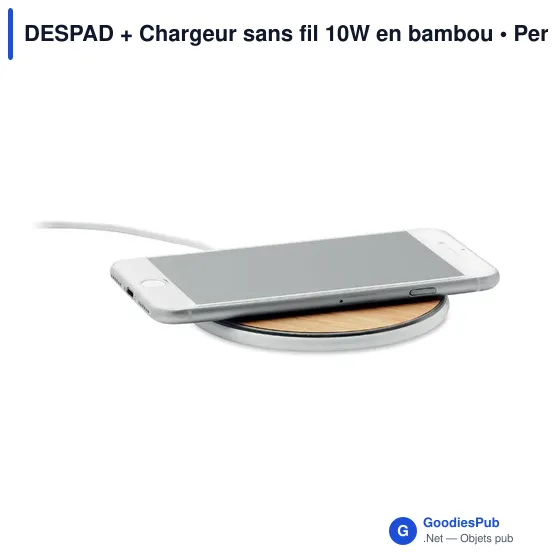 DESPAD + Chargeur sans fil 15W en bambou - Image 3