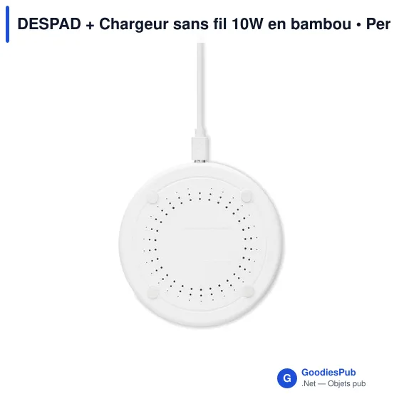 DESPAD + Chargeur sans fil 15W en bambou - Image 4