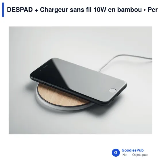 DESPAD + Chargeur sans fil 15W en bambou - Image 6