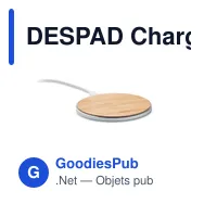 DESPAD Chargeur sans fil en bambou - Miniature 1