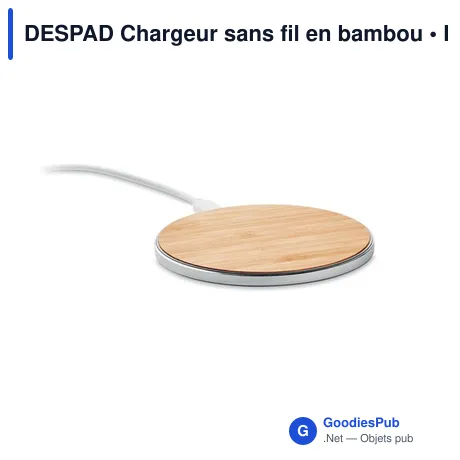 DESPAD Chargeur sans fil en bambou