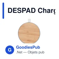 DESPAD Chargeur sans fil en bambou - Miniature 3