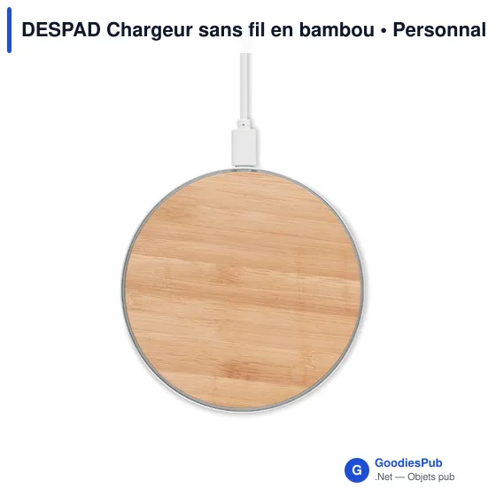 DESPAD Chargeur sans fil en bambou - Image 3