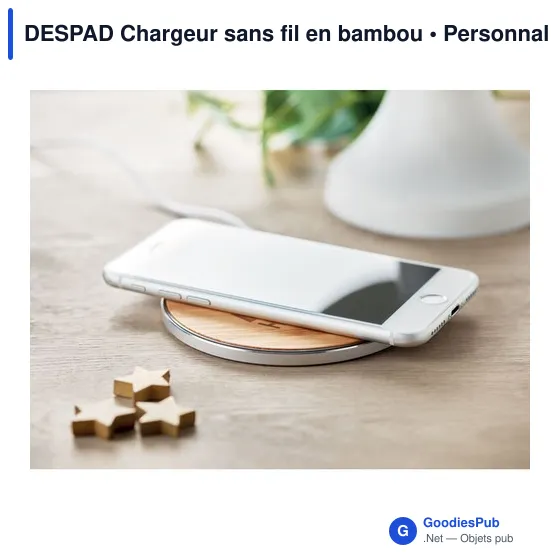 DESPAD Chargeur sans fil en bambou - Image 5