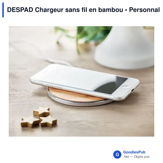 DESPAD Chargeur sans fil en bambou - Image 6
