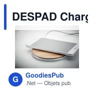 DESPAD Chargeur sans fil en bambou - Miniature 7