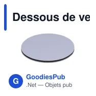 Dessous de verre rond personnalisable en sublimation avec logo - Rond - Miniature 2