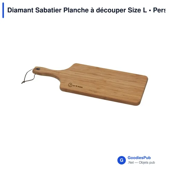 Planche à découper personnalisable Diamant Sabatier Size L avec logo - Image 2