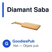 Planche à découper personnalisable Diamant Sabatier Size M avec logo - Miniature 3