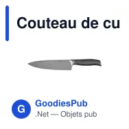 Couteau de cuisine personnalisable Diamant Sabatier Riyouri avec logo - Miniature 1