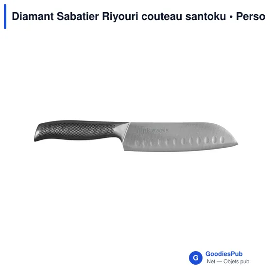 Couteau Santoku personnalisable avec logo - Diamant Sabatier Riyouri - Image 2