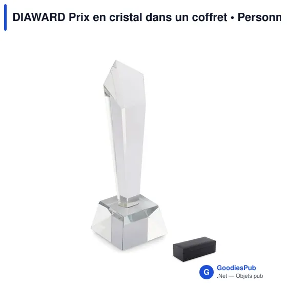 DIAWARD Prix en cristal dans un coffret - Image 1