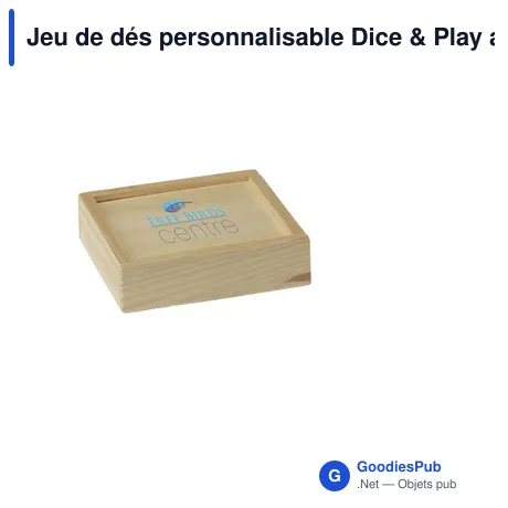 Jeu de dés personnalisable Dice & Play avec logo