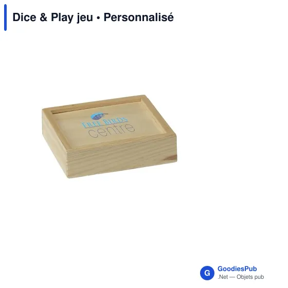 Jeu de dés personnalisable Dice & Play avec logo - Image 1