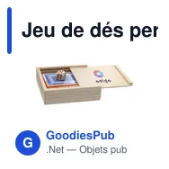 Jeu de dés personnalisable Dice & Play avec logo - Miniature 11