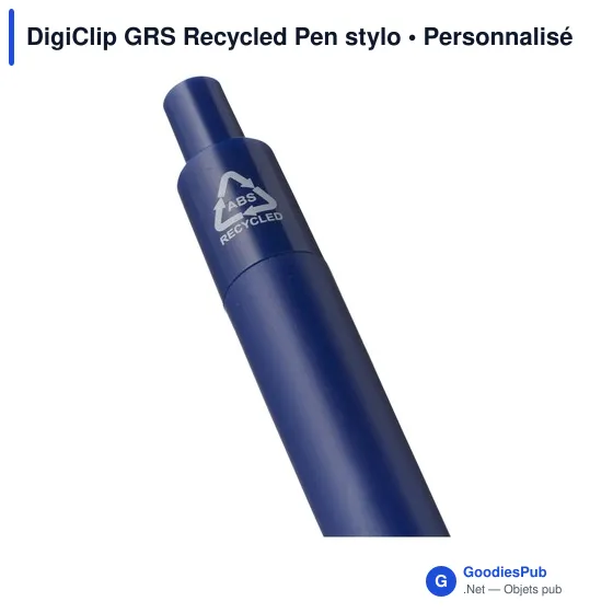 Stylo à bille personnalisable DigiClip GRS Recycled Pen avec logo - Image 4