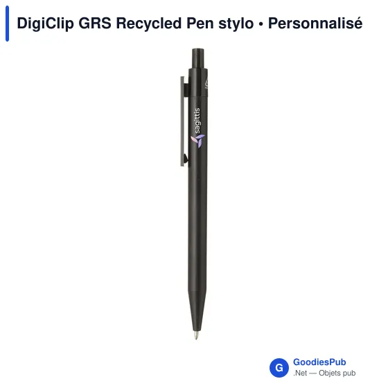 Stylo à bille personnalisable DigiClip GRS Recycled Pen avec logo - Image 5