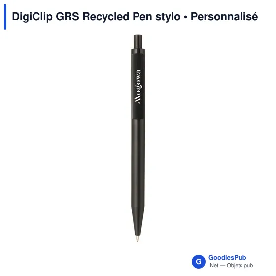 Stylo à bille personnalisable DigiClip GRS Recycled Pen avec logo - Image 6