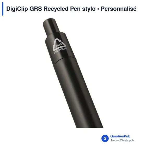 Stylo à bille personnalisable DigiClip GRS Recycled Pen avec logo - Image 8