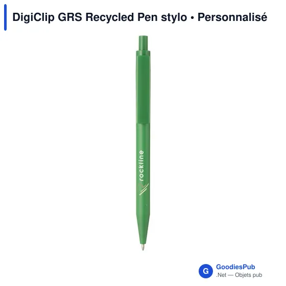 Stylo à bille personnalisable DigiClip GRS Recycled Pen avec logo - Image 10