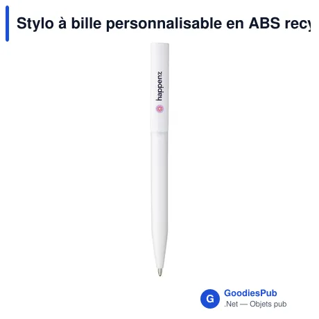 Stylo à bille personnalisable en ABS recyclé avec logo - Digiprint GRS