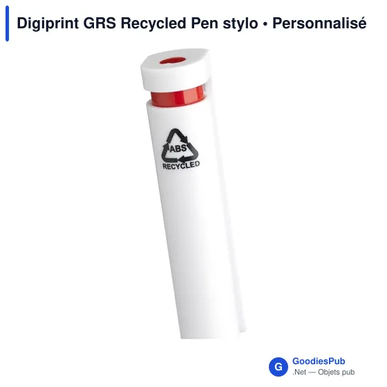 Stylo à bille personnalisable en ABS recyclé avec logo - Digiprint GRS - Image 3