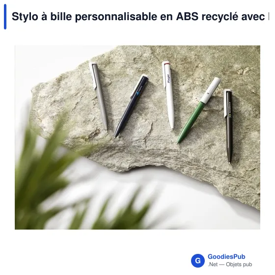 Stylo à bille personnalisable en ABS recyclé avec logo - Digiprint GRS - Image 4
