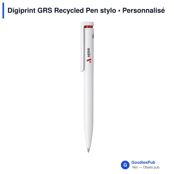 Stylo à bille personnalisable en ABS recyclé avec logo - Digiprint GRS - Image 5