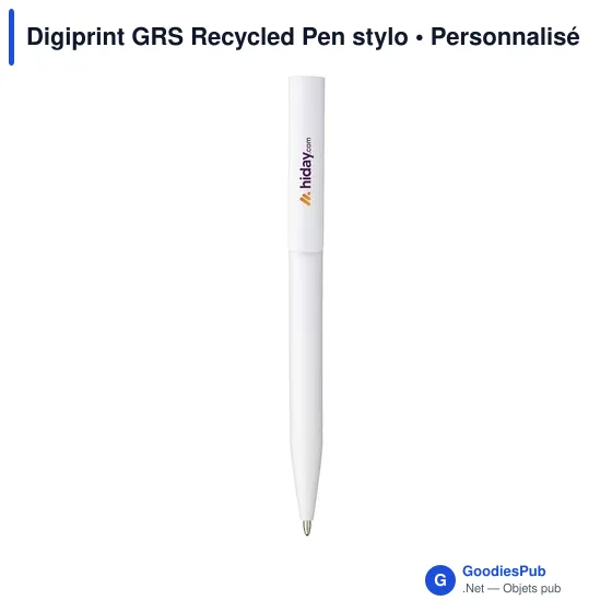 Stylo à bille personnalisable en ABS recyclé avec logo - Digiprint GRS - Image 6